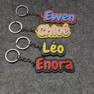 Porte-clé nom personnalisable